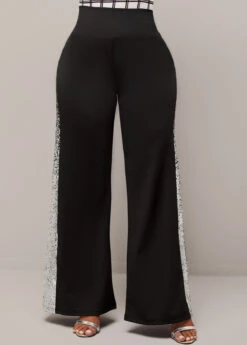 Sequin Black Ombre High Waisted Pants -Women Clothing Sales Store 292419 P 16384420689960