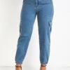 Denim Blue Pocket Jogger Zipper Fly Pants