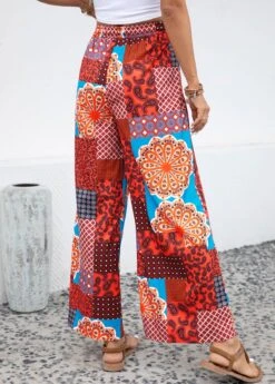 Multi Color Drawstring Tribal Print Drawastring Pants -Women Clothing Sales Store 332672 P 16853383551311