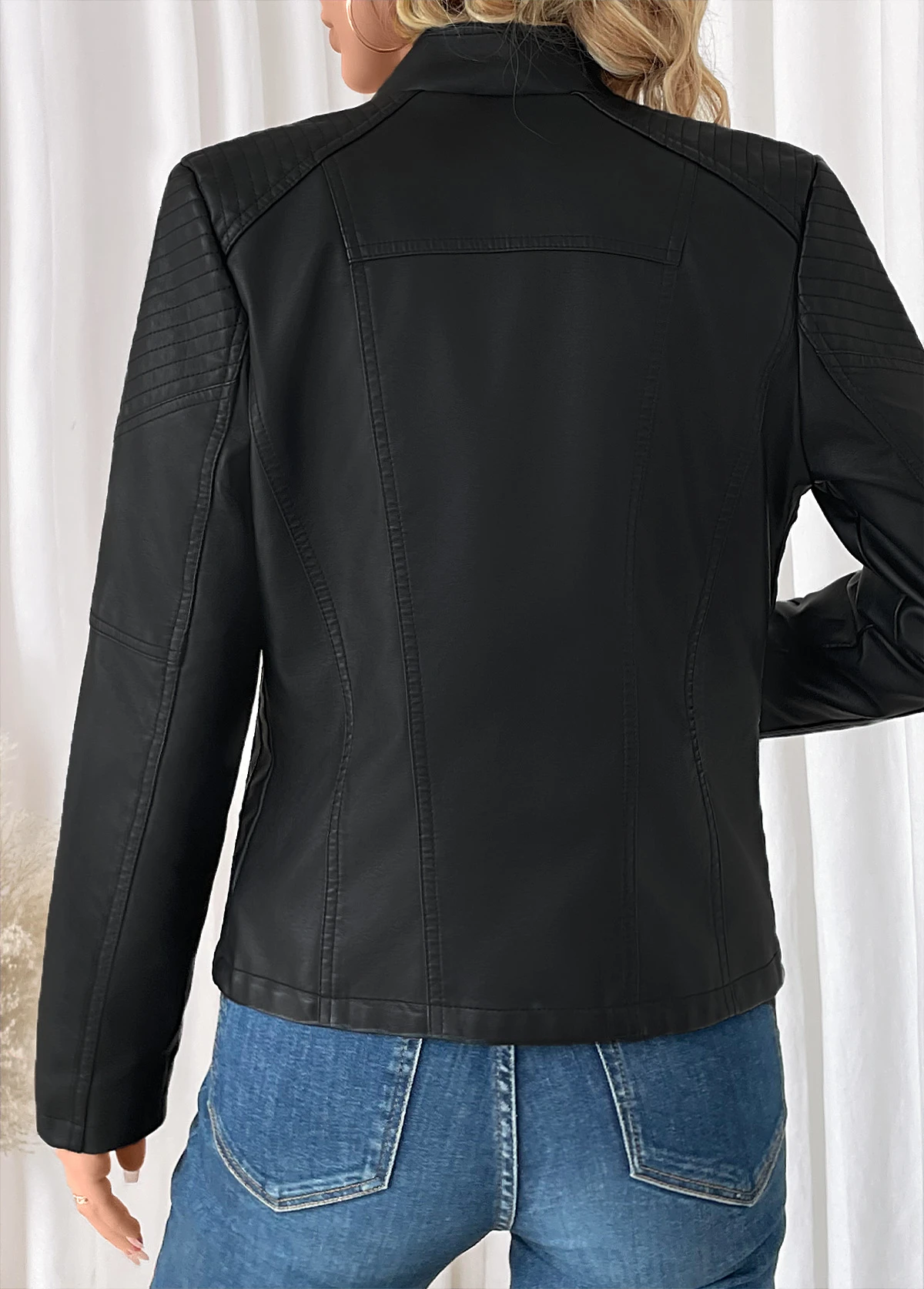 Black Pocket Long Sleeve Lapel Coat 2 Black Pocket Long Sleeve Lapel Coat - Image 2